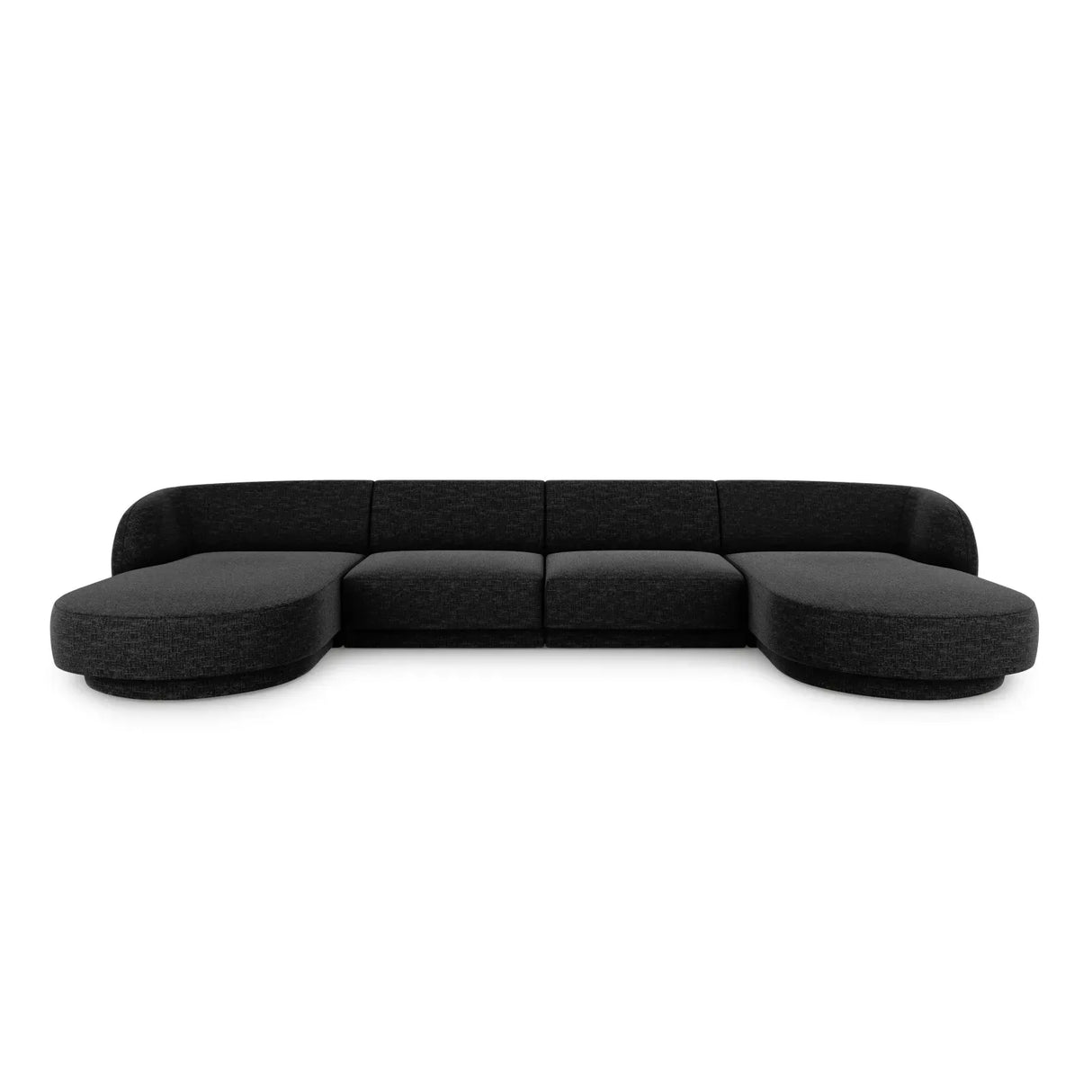 Miley 5-Sitzer Panorama-Sofa mit Bezug aus Chenille, 330x156 cm - ZEN ZONE Furniture