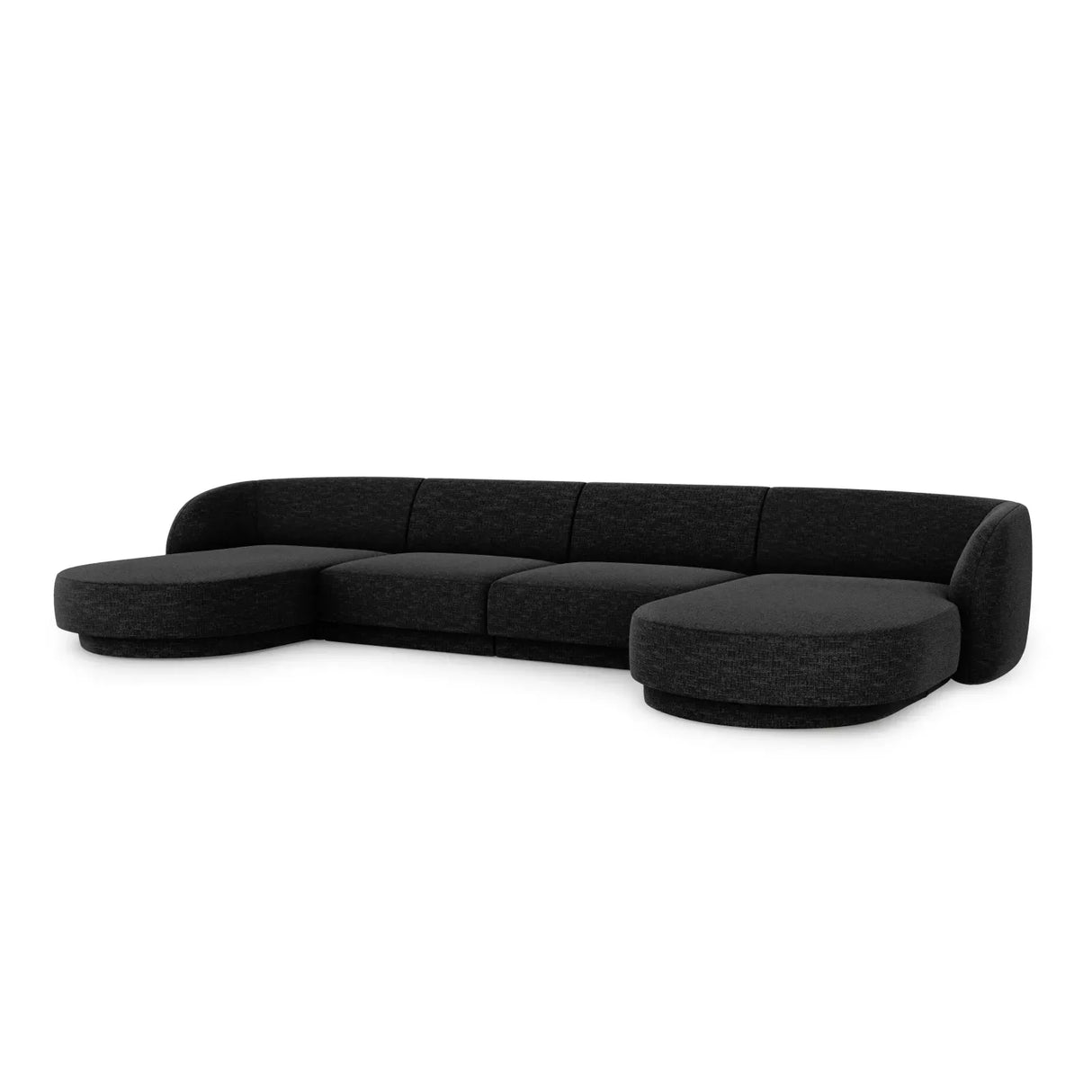 Miley 5-Sitzer Panorama-Sofa mit Bezug aus Chenille, 330x156 cm - ZEN ZONE Furniture