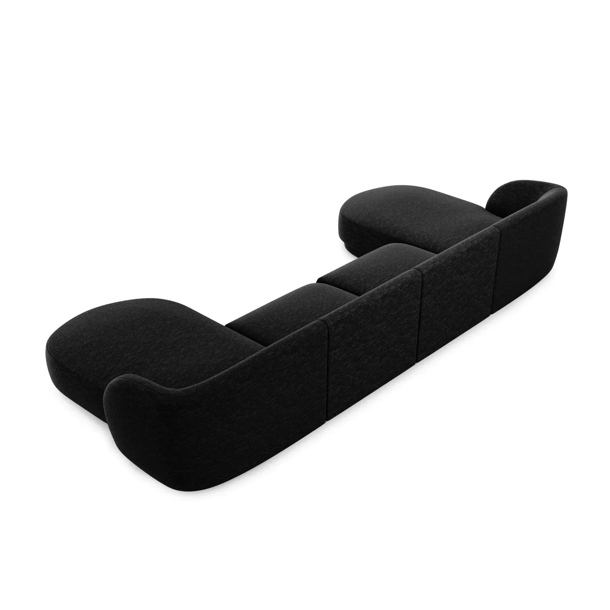 Miley 5-Sitzer Panorama-Sofa mit Bezug aus Chenille, 330x156 cm - ZEN ZONE Furniture