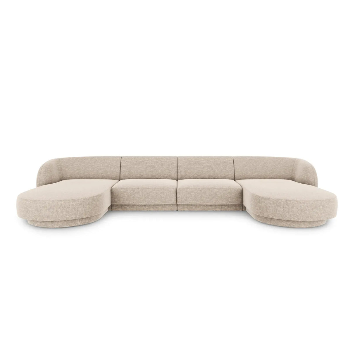 Miley 5-Sitzer Panorama-Sofa mit Bezug aus Chenille, 330x156 cm - ZEN ZONE Furniture