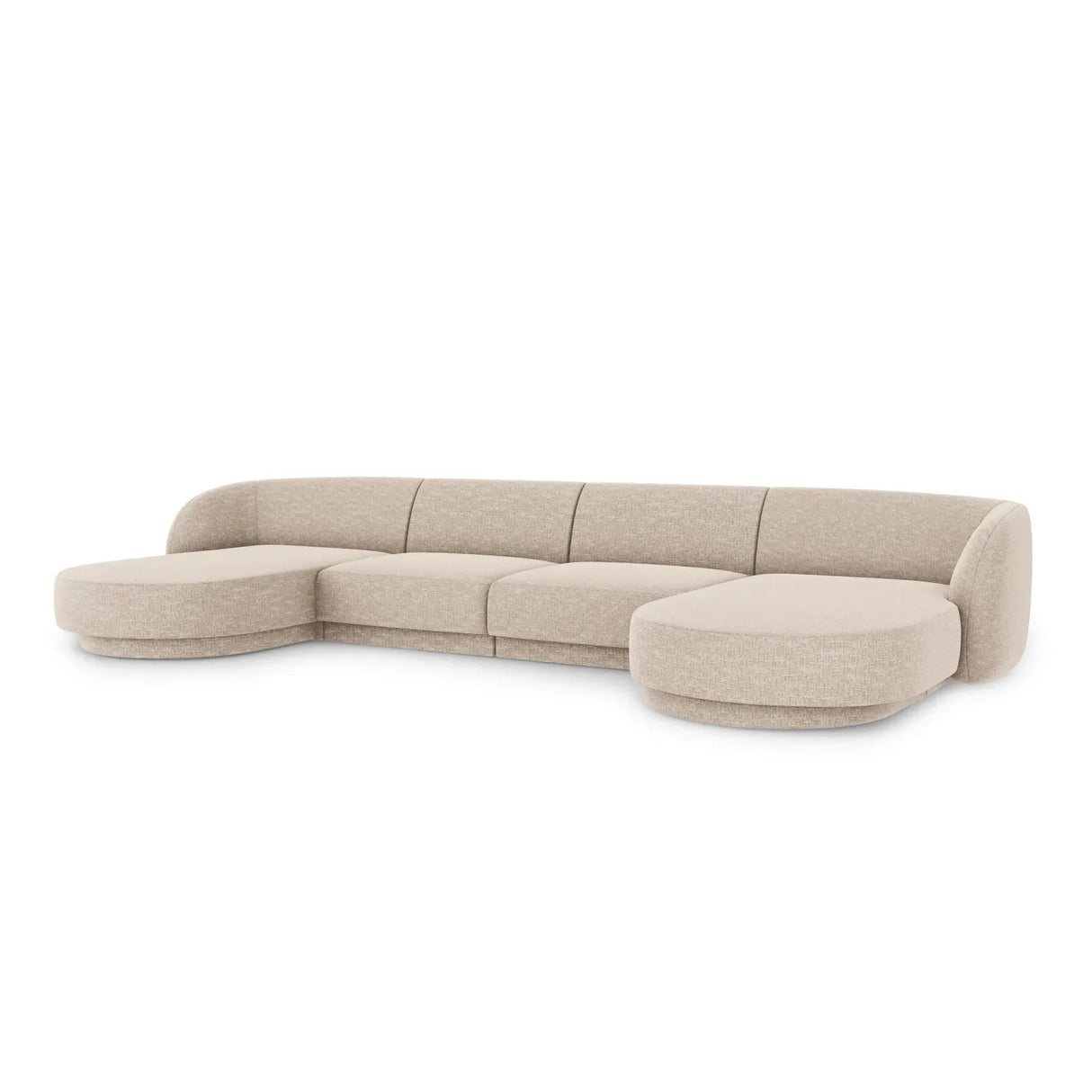 Miley 5-Sitzer Panorama-Sofa mit Bezug aus Chenille, 330x156 cm - ZEN ZONE Furniture
