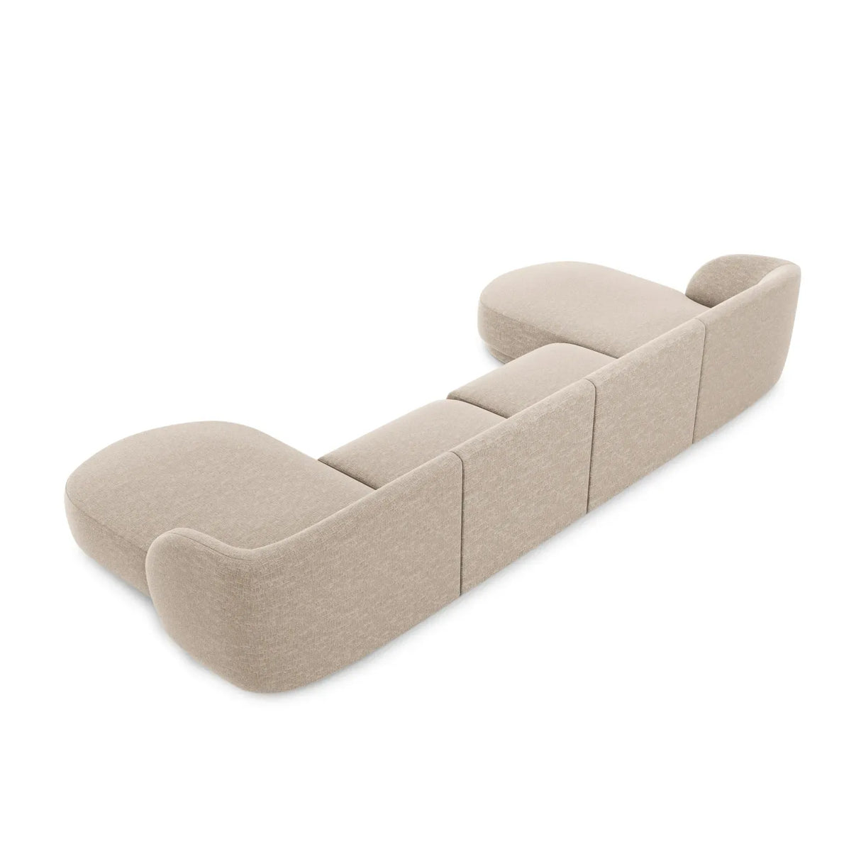 Miley 5-Sitzer Panorama-Sofa mit Bezug aus Chenille, 330x156 cm - ZEN ZONE Furniture