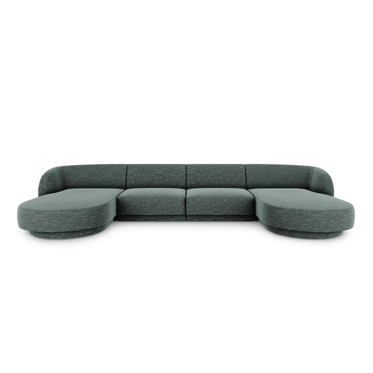 Miley 5-Sitzer Panorama-Sofa mit Bezug aus Chenille, 330x156 cm - ZEN ZONE Furniture