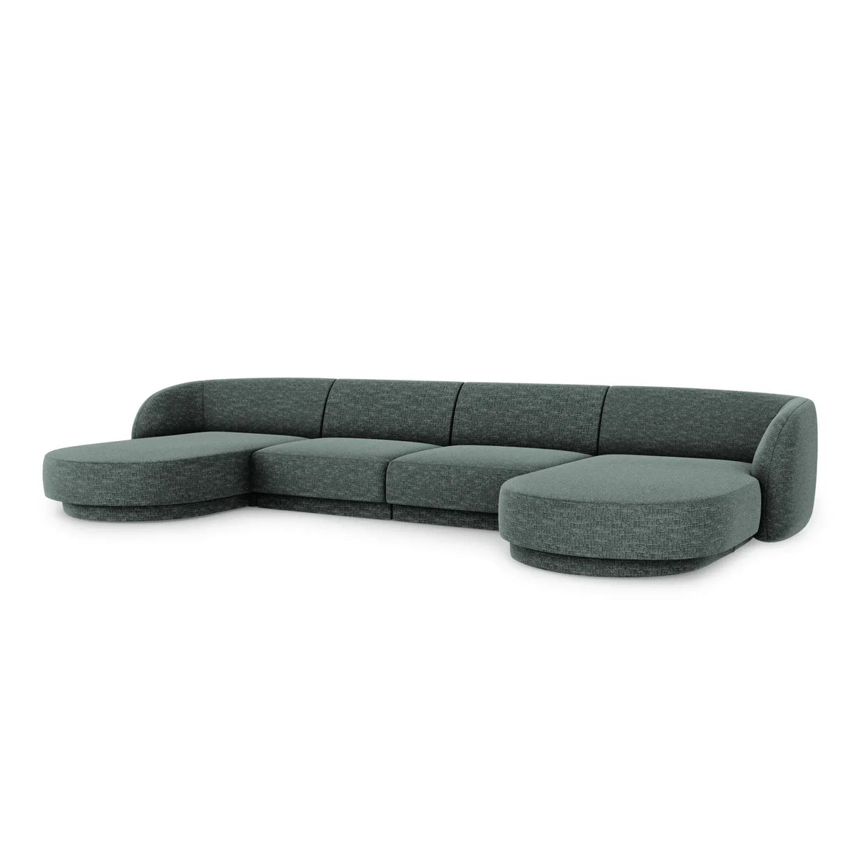 Miley 5-Sitzer Panorama-Sofa mit Bezug aus Chenille, 330x156 cm - ZEN ZONE Furniture