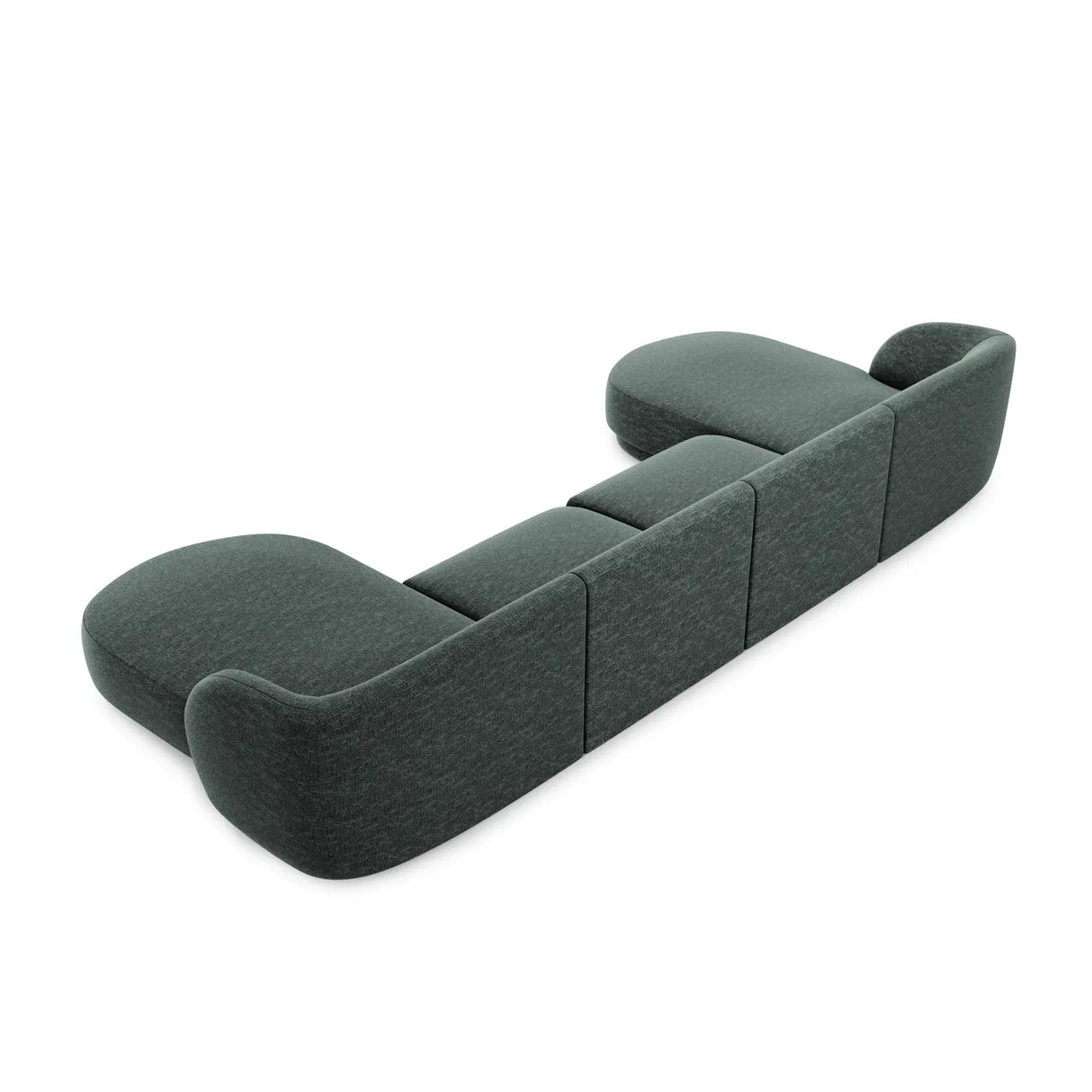 Miley 5-Sitzer Panorama-Sofa mit Bezug aus Chenille, 330x156 cm - ZEN ZONE Furniture