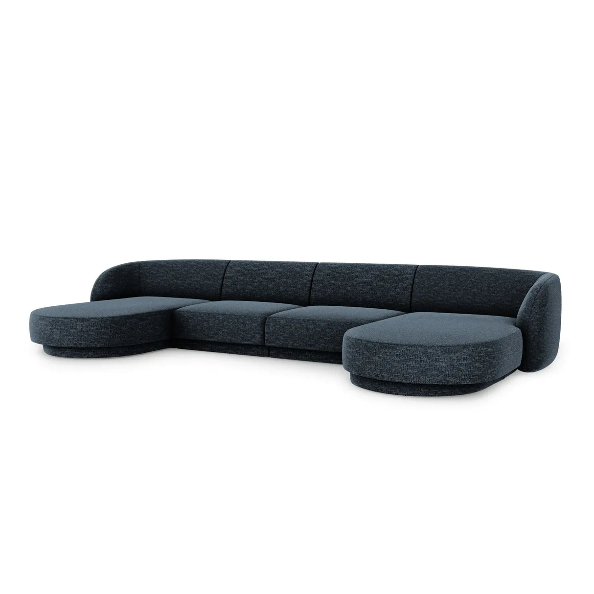 Miley 5-Sitzer Panorama-Sofa mit Bezug aus Chenille, 330x156 cm - ZEN ZONE Furniture