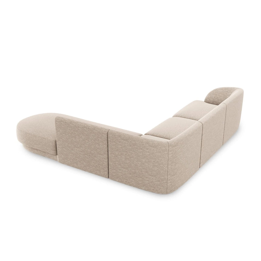 Miley 6-Sitzer Ecksofa, Chaiselongue Rechts, in Chenille (Haga30) in Beige, 255x248 cm – Bild 4