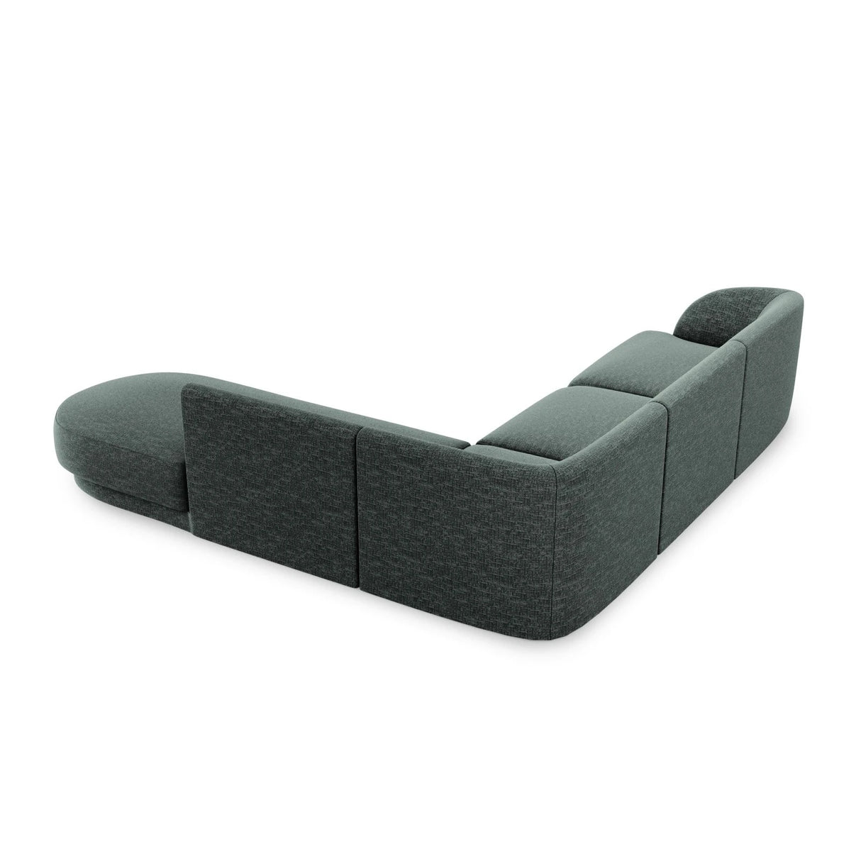 Miley 6-Sitzer Ecksofa, Chaiselongue Rechts, in Chenille (Haga78) in Petrol, 255x248 cm – Bild 4