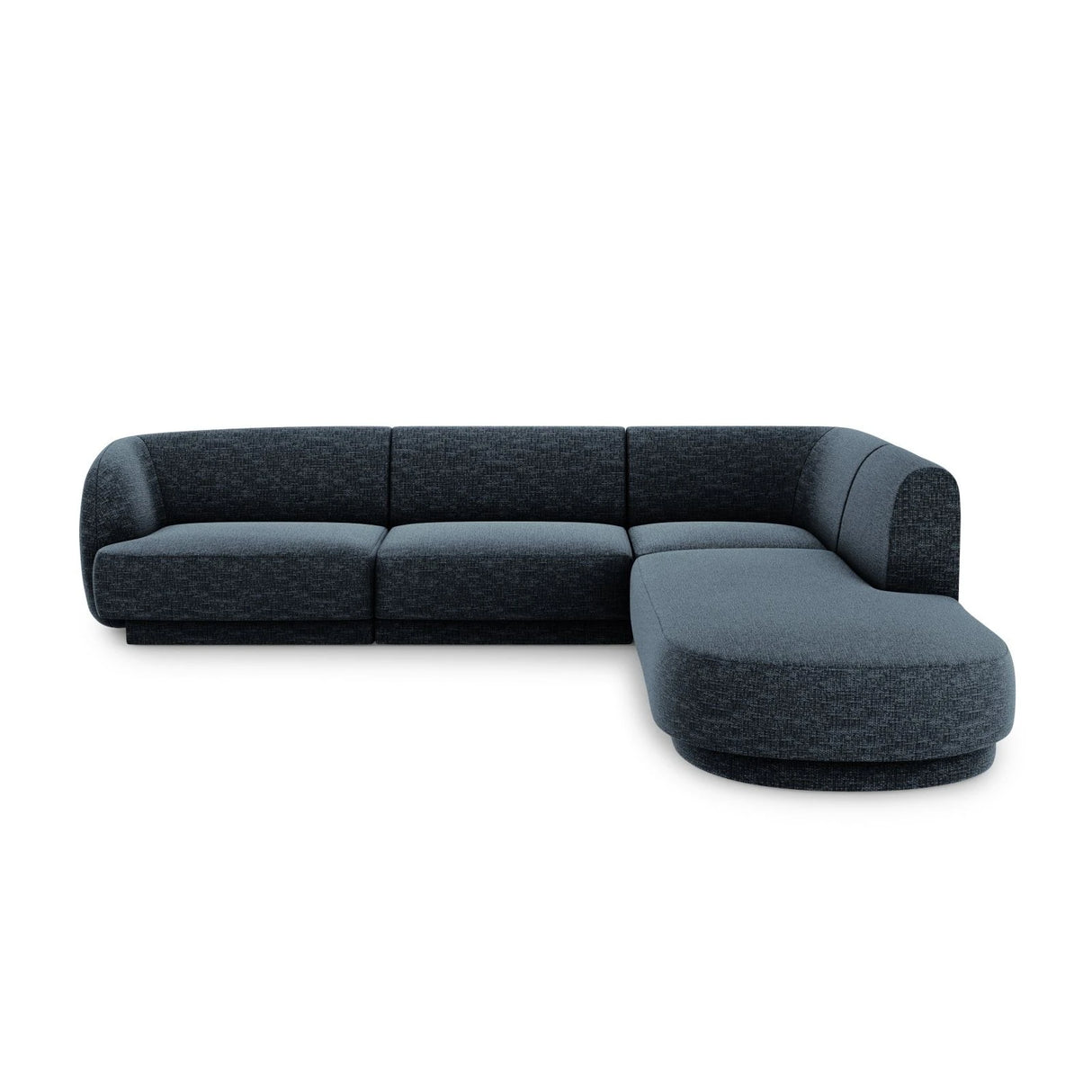 Miley 6-Sitzer Ecksofa, Chaiselongue Rechts, in Chenille (Haga86) in Königsblau, 255x248 cm – Bild 1