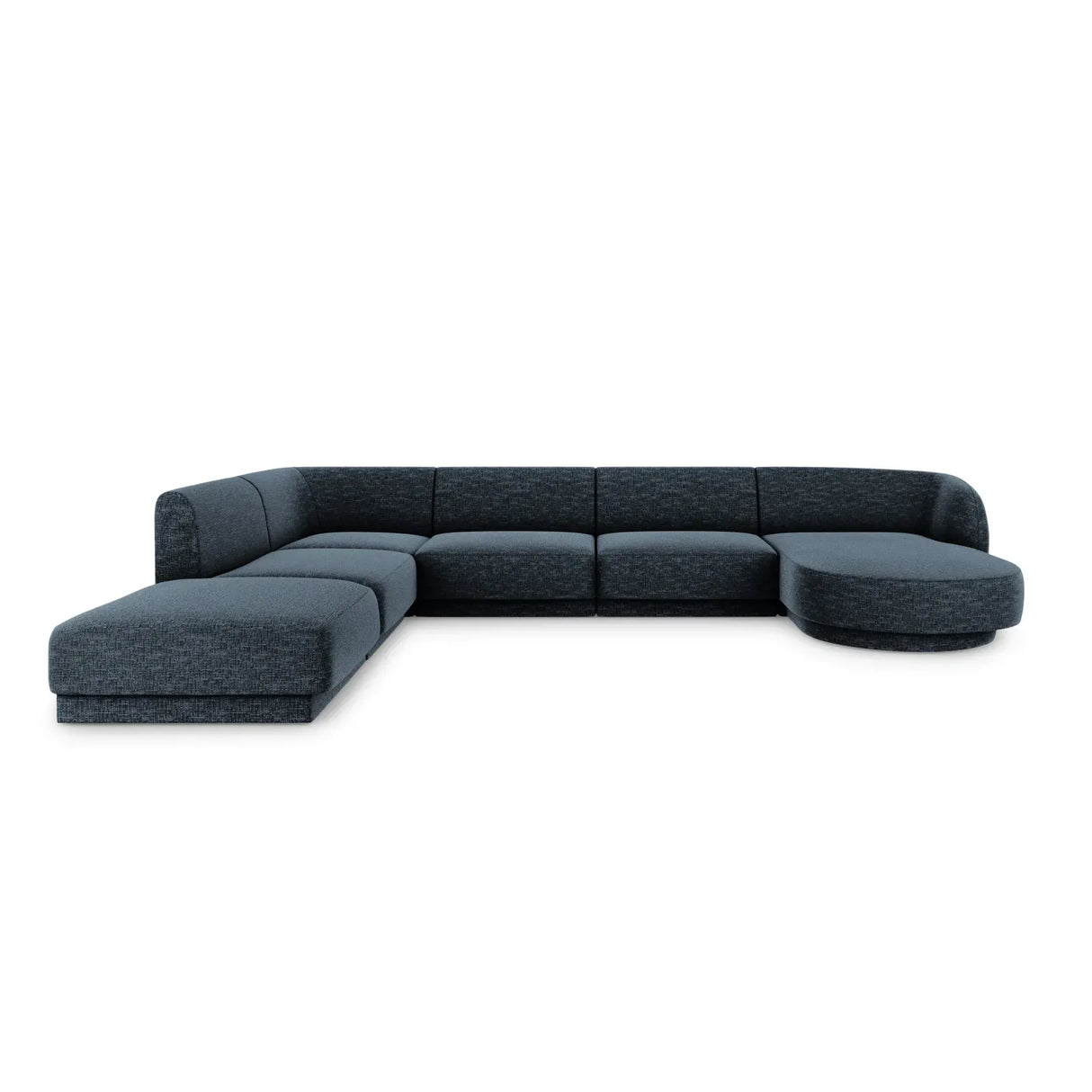 Miley 6-Sitzer Panorama-Sofa Links mit Bezug aus Chenille, 330x255 cm - ZEN ZONE Furniture