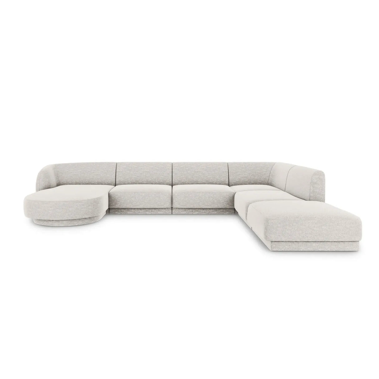 Miley 6-Sitzer Panorama-Sofa Rechts mit Bezug aus Chenille, 330x255 cm - ZEN ZONE Furniture