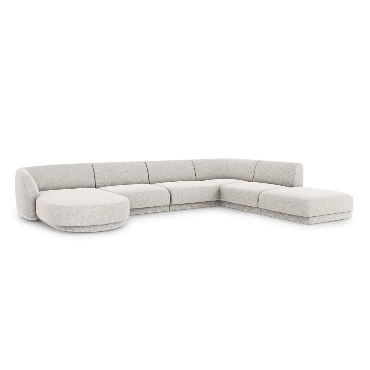 Miley 6-Sitzer Panorama-Sofa Rechts mit Bezug aus Chenille, 330x255 cm - ZEN ZONE Furniture