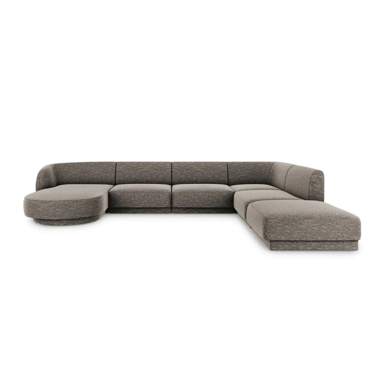 Miley 6-Sitzer Panorama-Sofa Rechts mit Bezug aus Chenille, 330x255 cm - ZEN ZONE Furniture