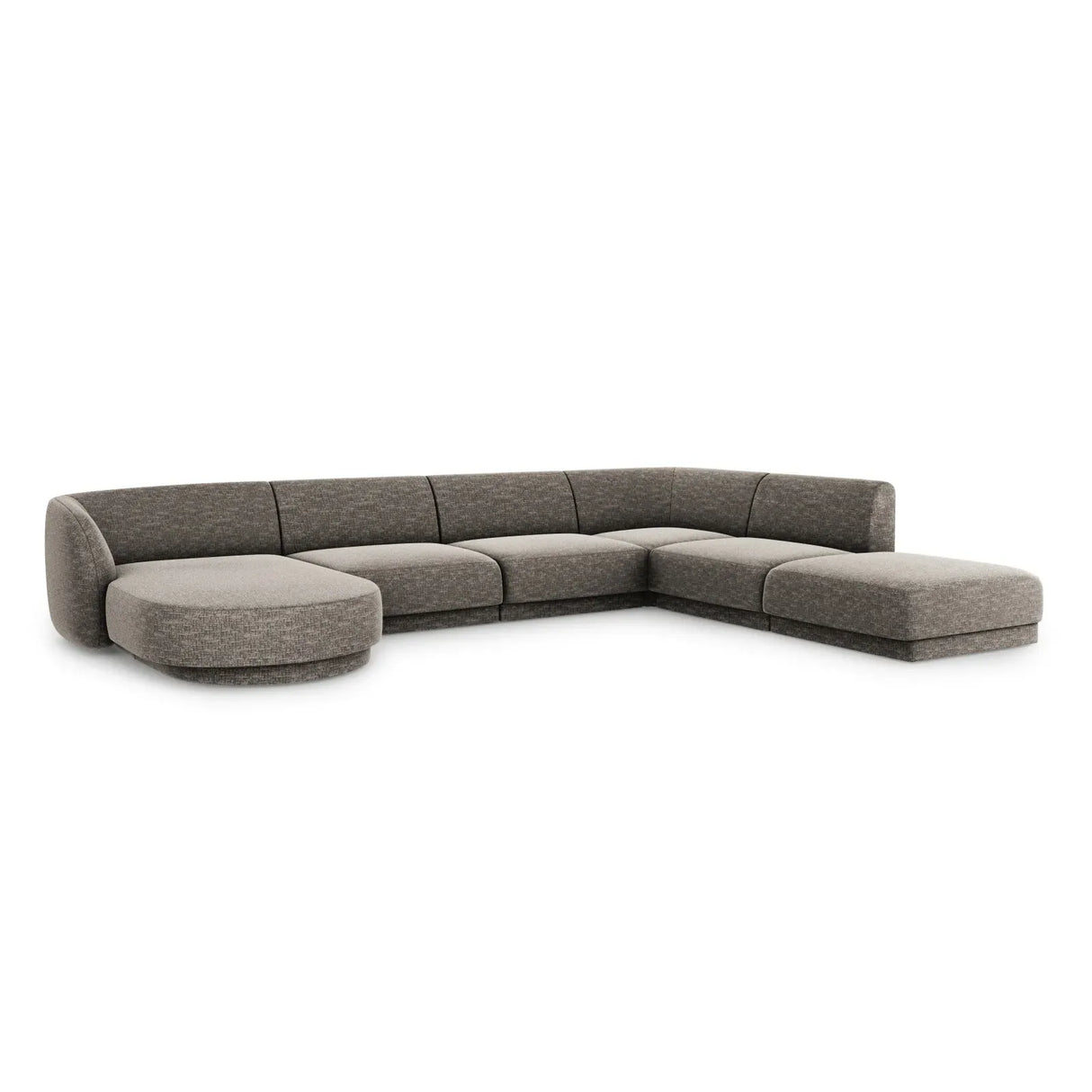Miley 6-Sitzer Panorama-Sofa Rechts mit Bezug aus Chenille, 330x255 cm - ZEN ZONE Furniture