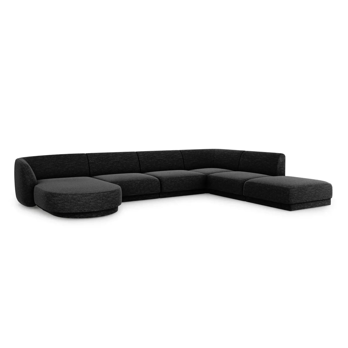 Miley 6-Sitzer Panorama-Sofa Rechts mit Bezug aus Chenille, 330x255 cm - ZEN ZONE Furniture