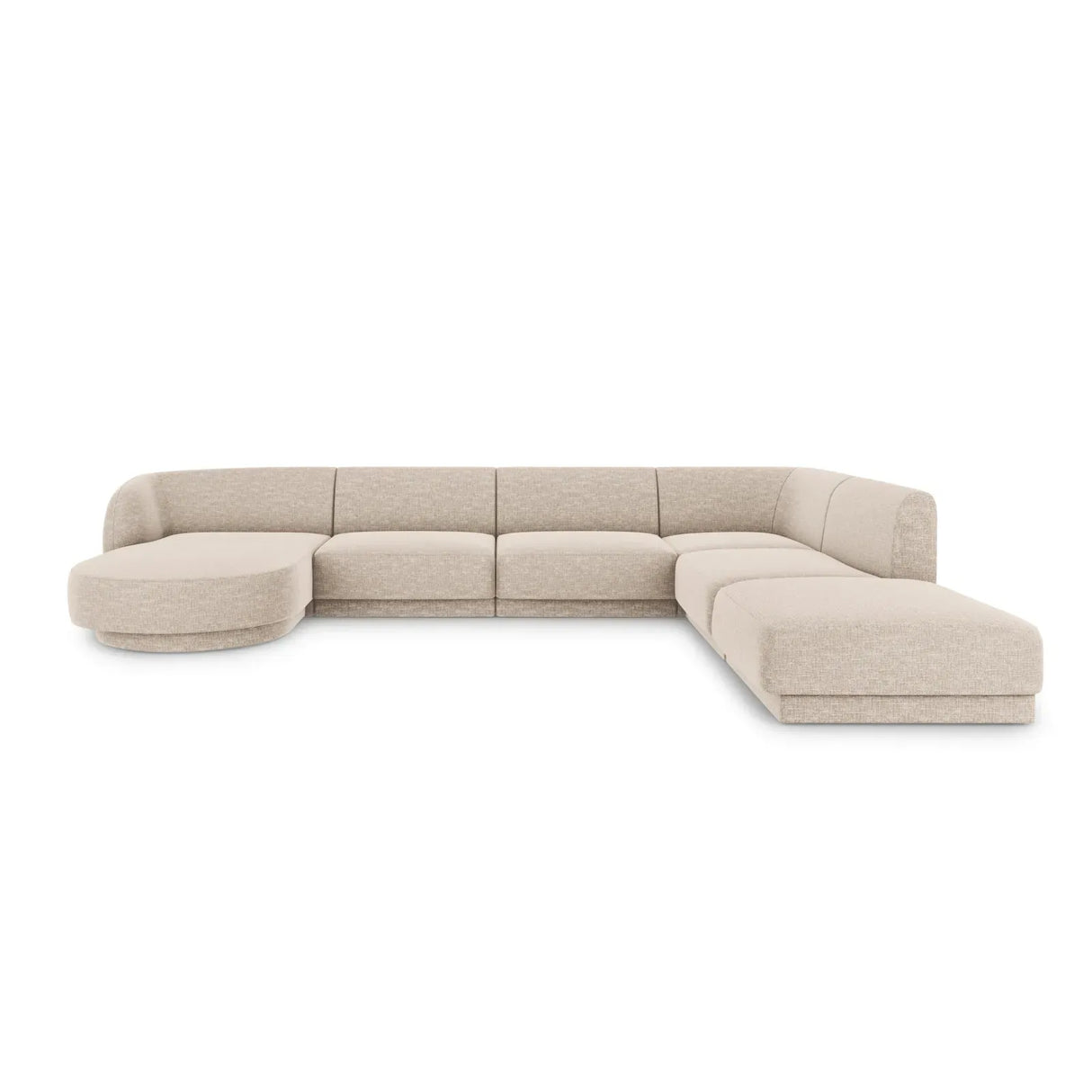 Miley 6-Sitzer Panorama-Sofa Rechts mit Bezug aus Chenille, 330x255 cm - ZEN ZONE Furniture