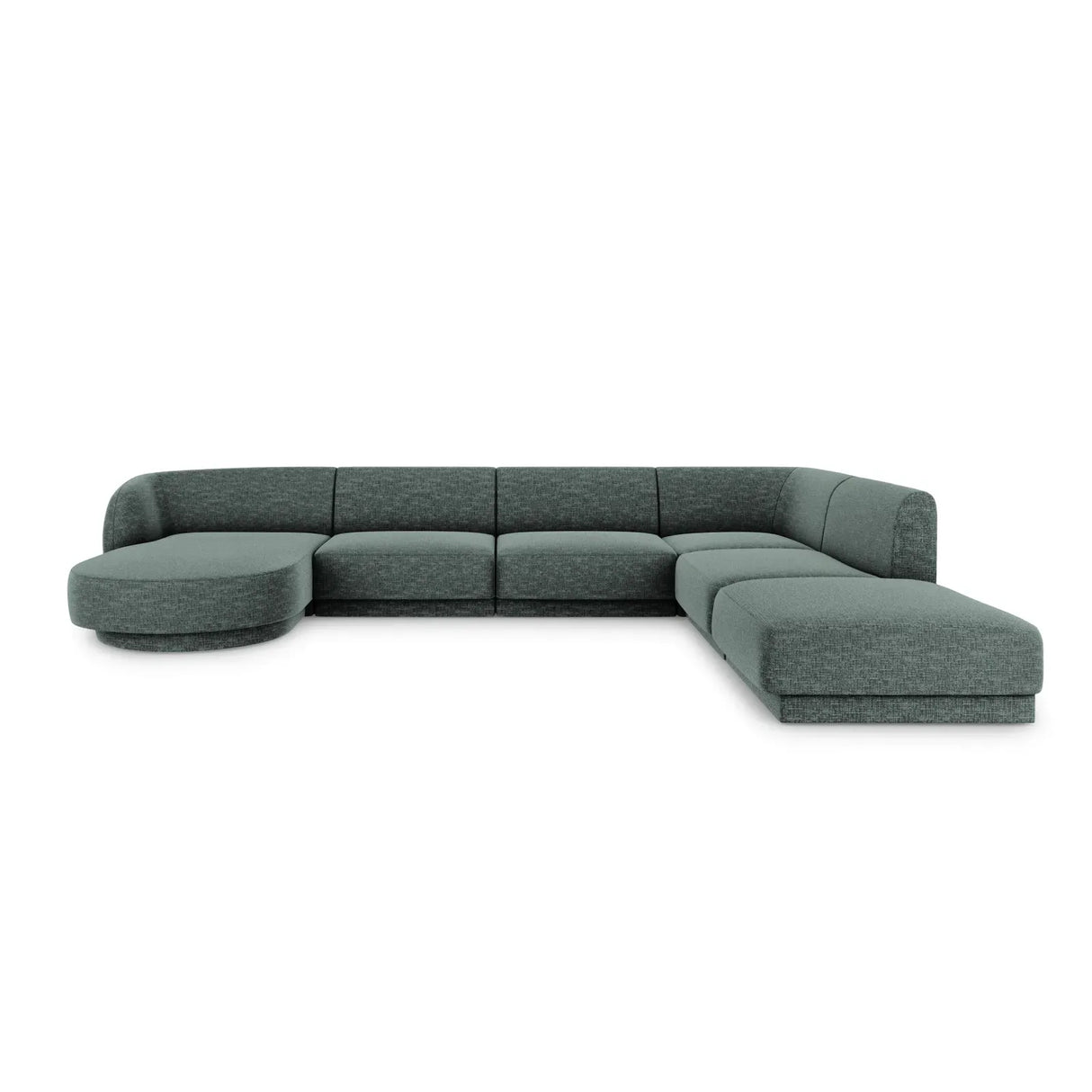 Miley 6-Sitzer Panorama-Sofa Rechts mit Bezug aus Chenille, 330x255 cm - ZEN ZONE Furniture