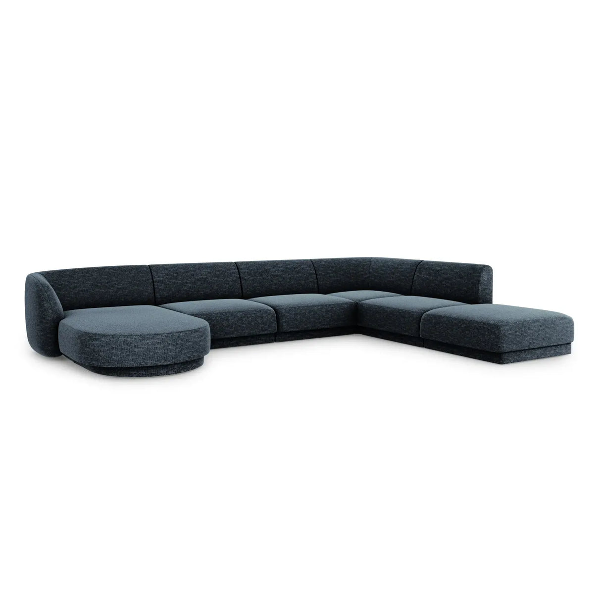 Miley 6-Sitzer Panorama-Sofa Rechts mit Bezug aus Chenille, 330x255 cm - ZEN ZONE Furniture