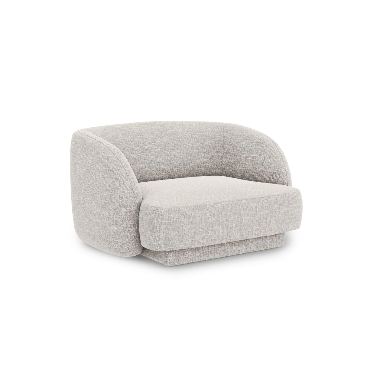 Miley Sessel mit Bezug in Chenille (Haga06) in Hellgrau, 103x90 cm – Bild 3