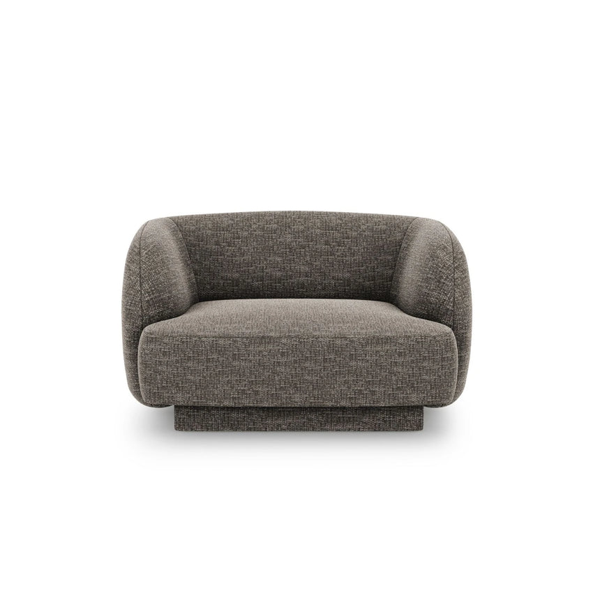 Miley Sessel mit Bezug in Chenille (Haga16) in Grau, 103x90 cm – Bild 1
