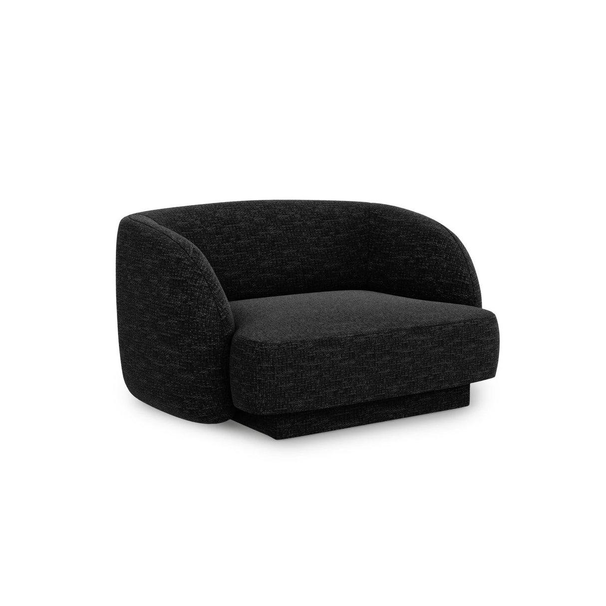 Miley Sessel mit Bezug in Chenille (Haga19) in Schwarz, 103x90 cm – Bild 3