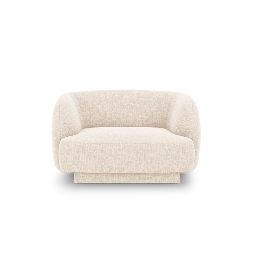 Miley Sessel mit Bezug in Chenille (Haga23) in Leichtes Beige, 103x90 cm – Bild 1