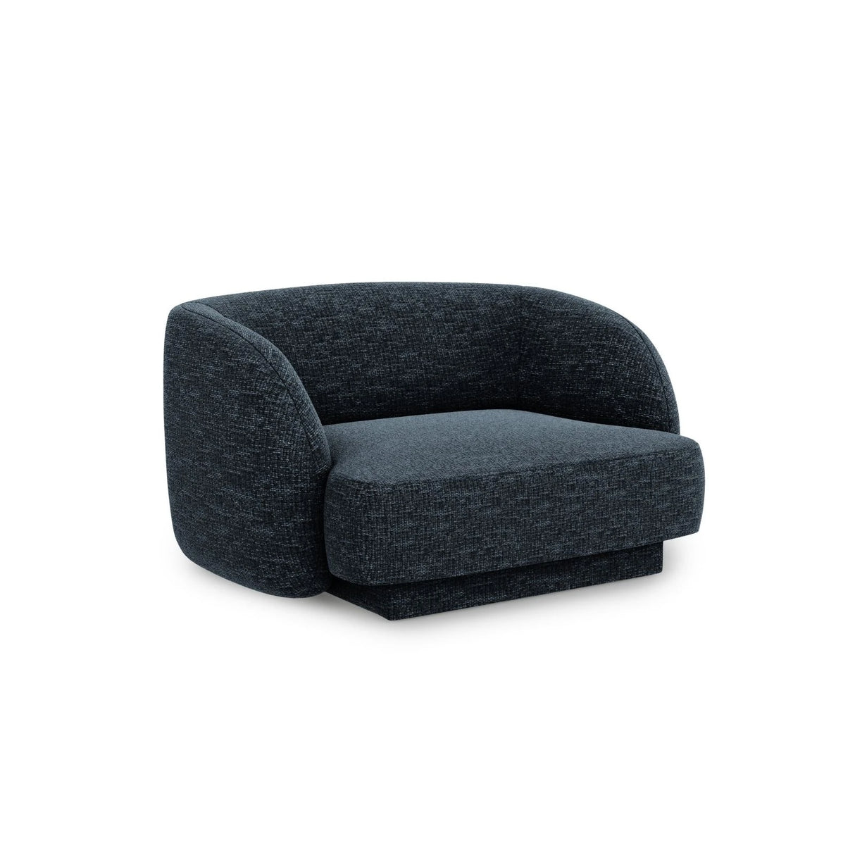 Miley Sessel mit Bezug in Chenille (Haga86) in Königsblau, 103x90 cm – Bild 3