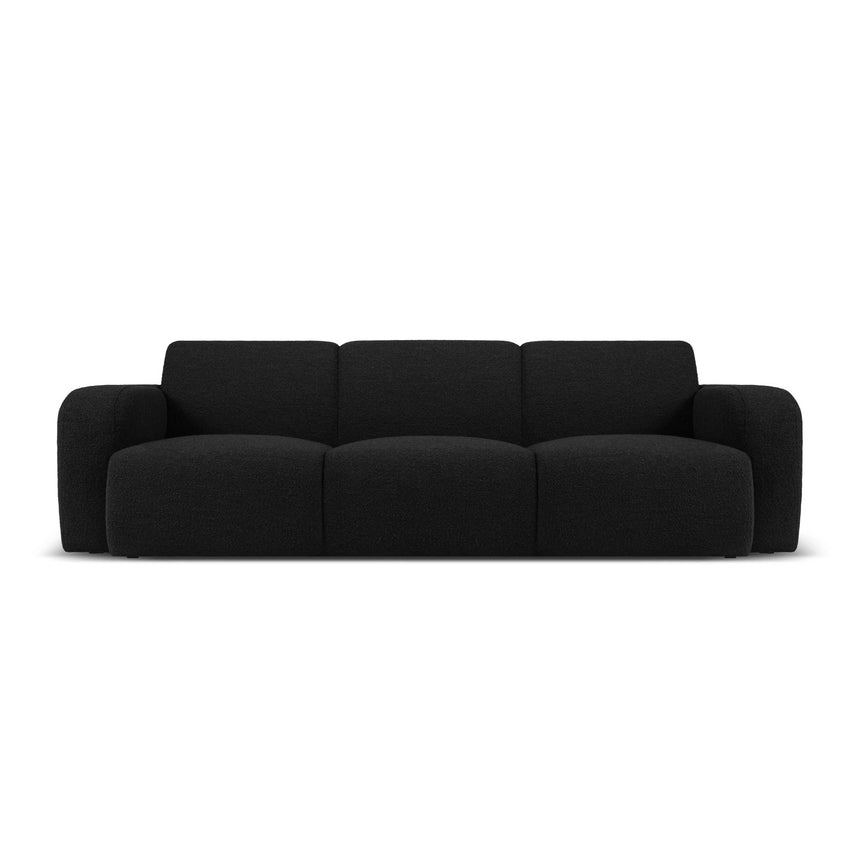 Molino 3-Sitzer Sofa mit Bezug aus Boucle (Bal2082) in Schwarz, 235x95 cm – Bild 1