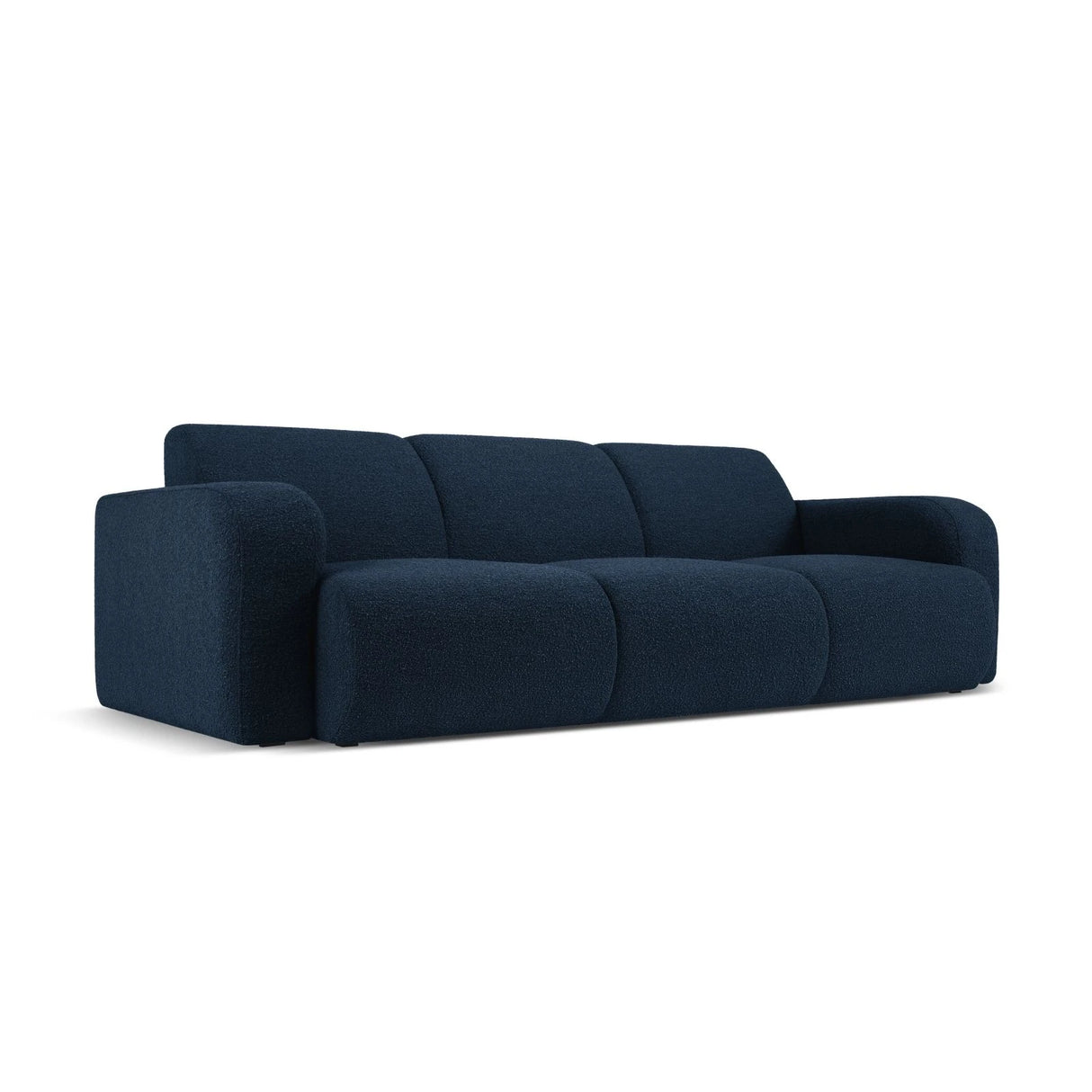 Molino 3-Sitzer Sofa mit Bezug aus Boucle (Bal2088) in Dunkelblau, 235x95 cm – Bild 3