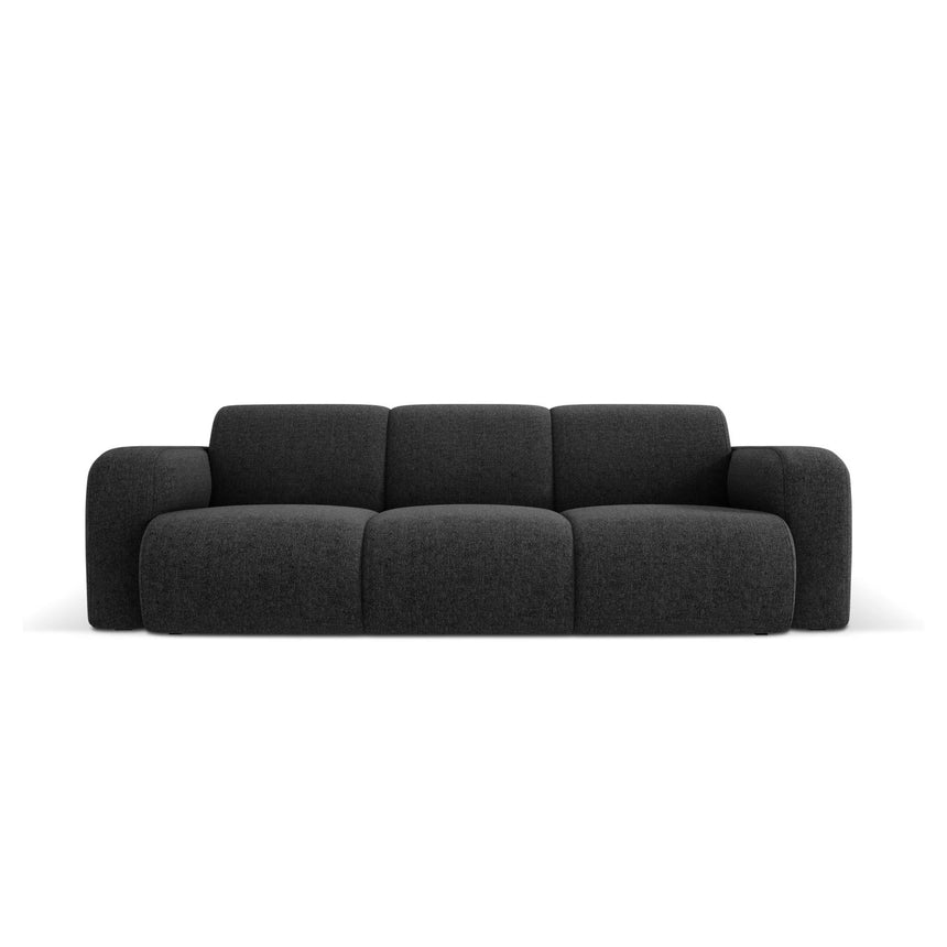Molino 3-Sitzer Sofa mit Bezug aus Chenille (Haga19) in Schwarz, 235x95 cm – Bild 1