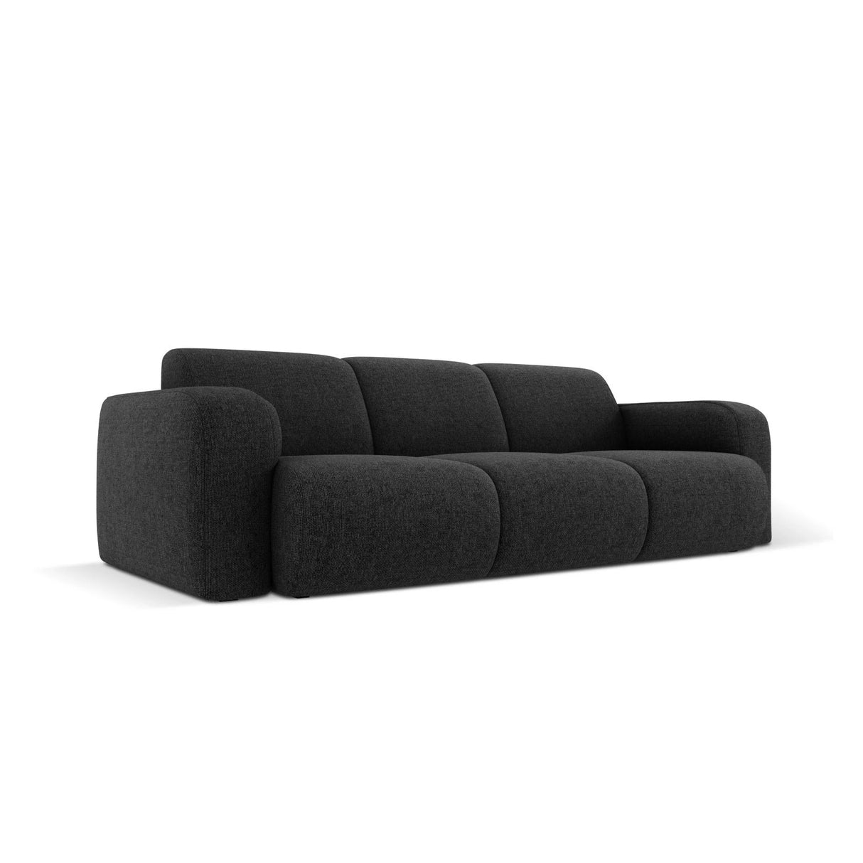 Molino 3-Sitzer Sofa mit Bezug aus Chenille (Haga19) in Schwarz, 235x95 cm – Bild 4
