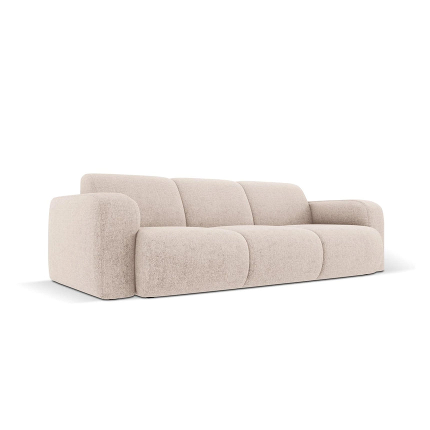 Molino 3-Sitzer Sofa mit Bezug aus Chenille (Haga30) in Beige, 235x95 cm – Bild 4