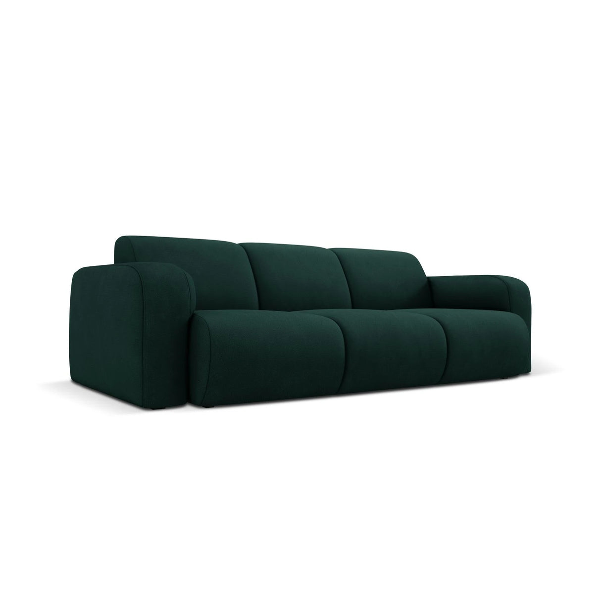 Molino 3-Sitzer Sofa mit Bezug aus Chenille (Reb16) in Flaschengrün, 235x95 cm – Bild 3