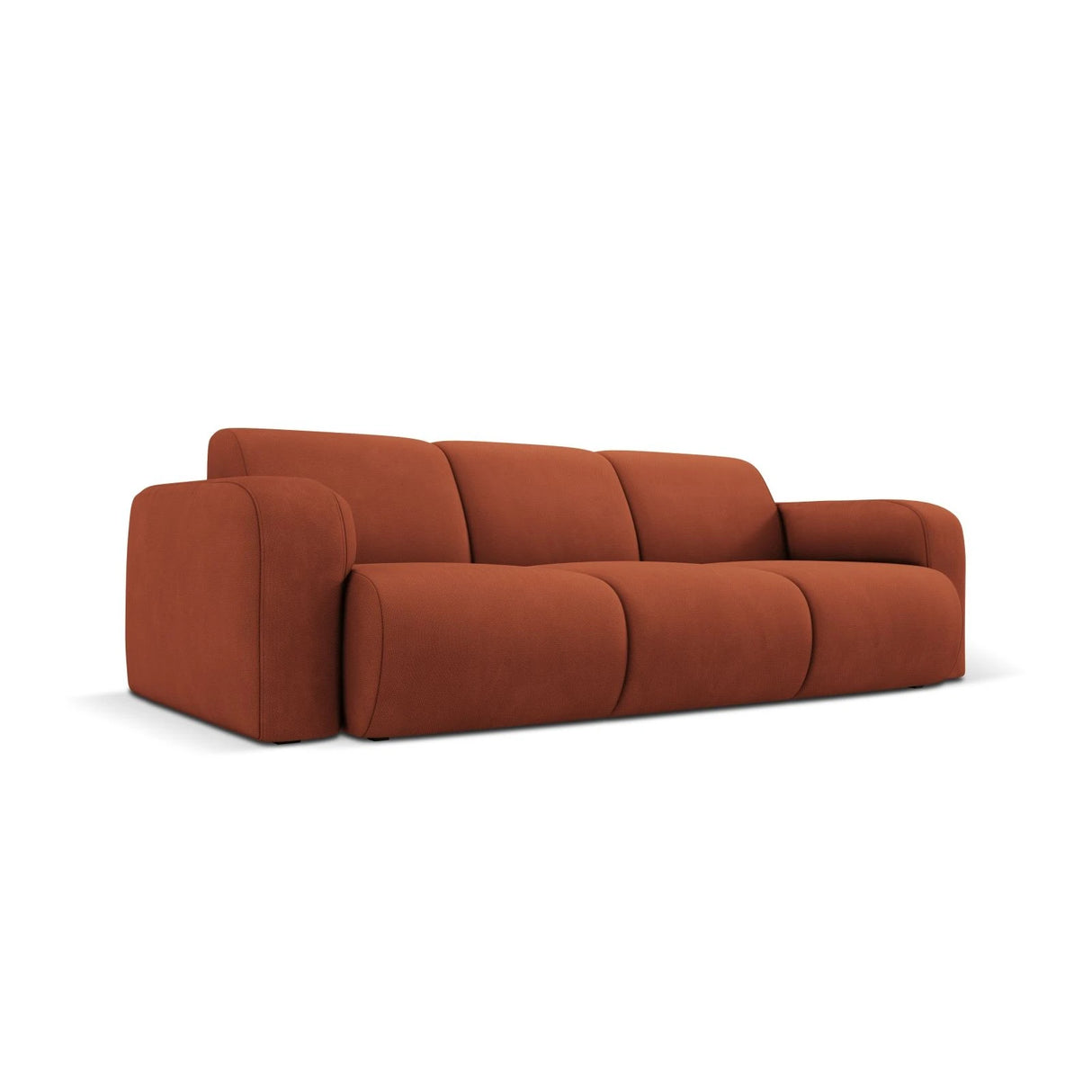 Molino 3-Sitzer Sofa mit Bezug aus Chenille (Reb20) in Orange, 235x95 cm – Bild 3