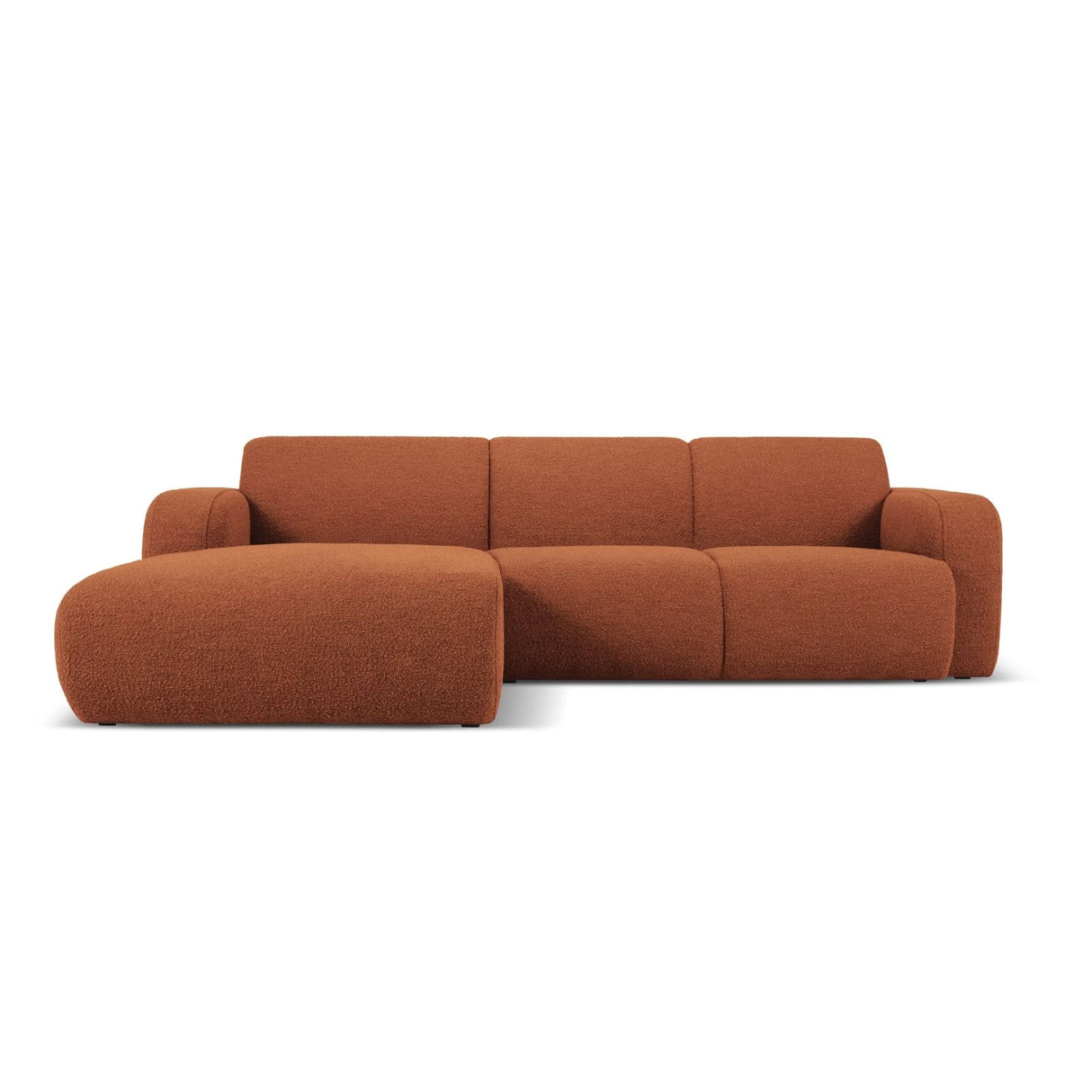 Molino 4-Sitzer Ecksofa Links, mit Bezug aus Boucle (Bal2078) in Braun, 250x170 cm – Bild 1