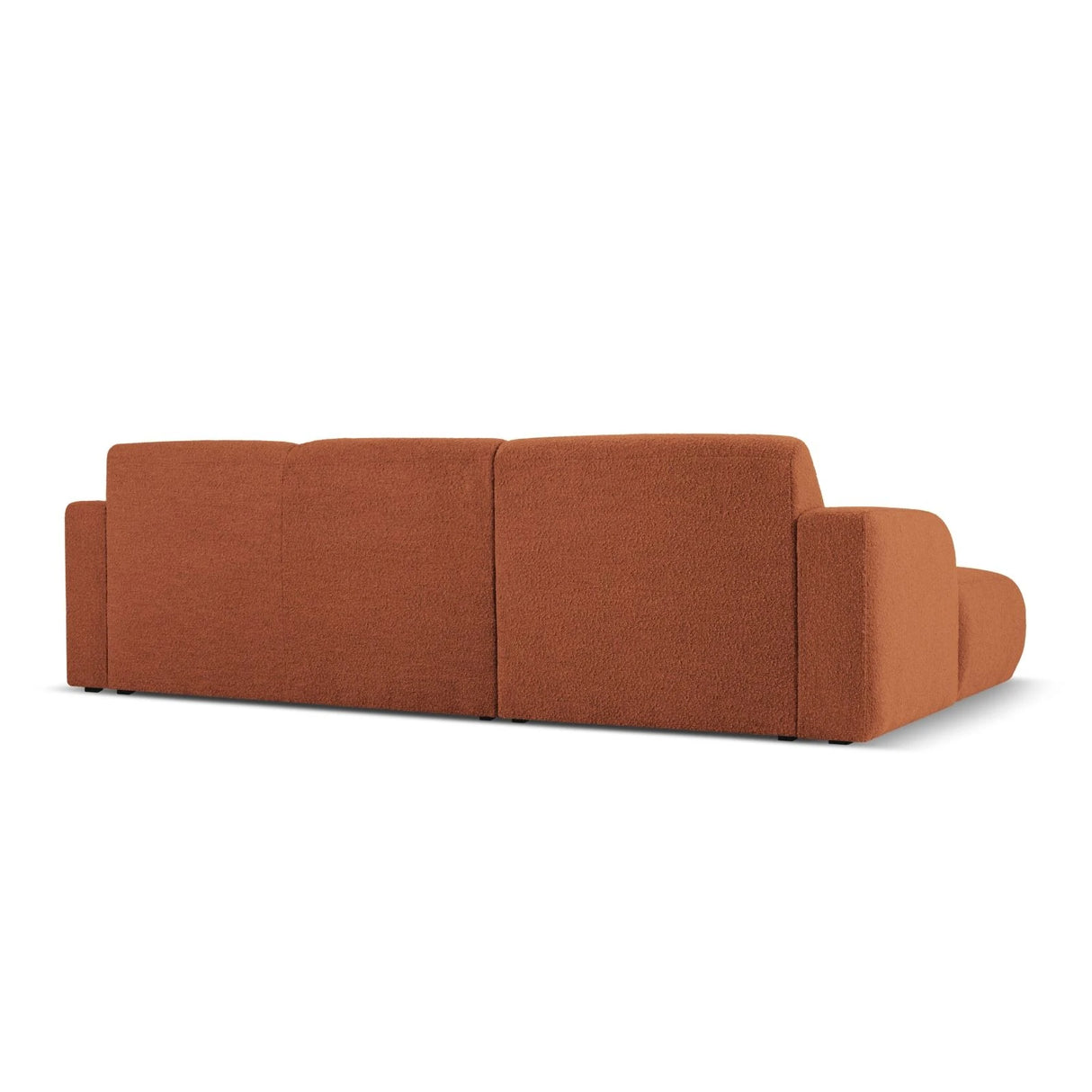 Molino 4-Sitzer Ecksofa Links, mit Bezug aus Boucle (Bal2078) in Braun, 250x170 cm – Bild 4