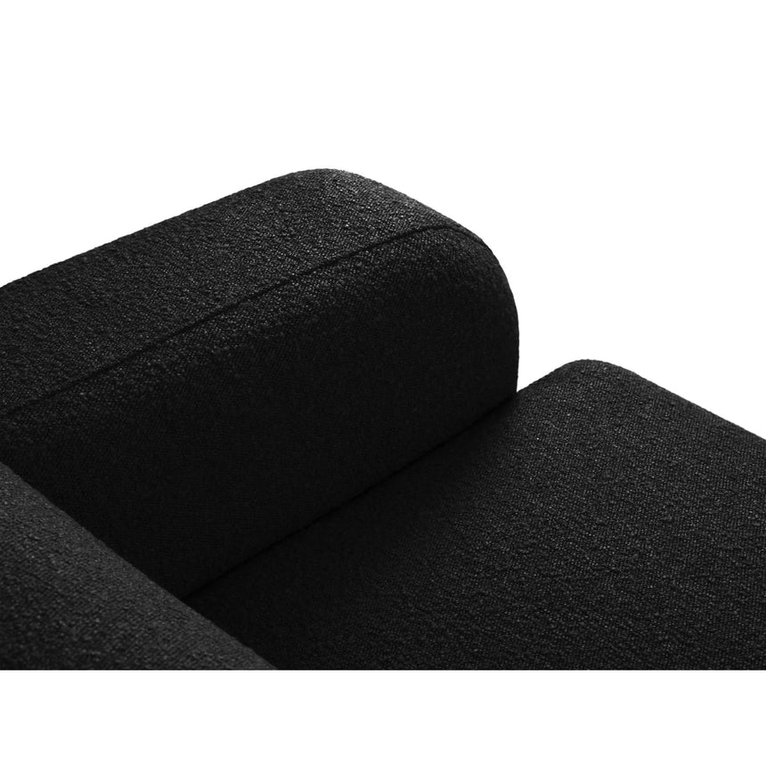 Molino 4-Sitzer Ecksofa Links, mit Bezug aus Boucle (Bal2082) in Schwarz, 250x170 cm – Bild 6