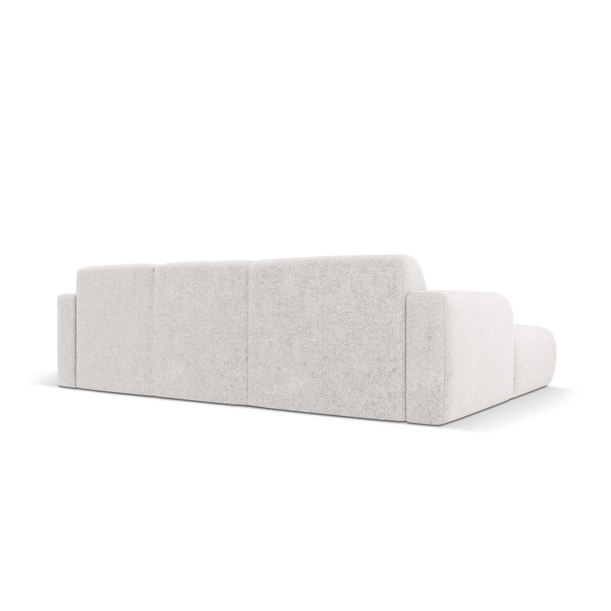 Molino 4-Sitzer Ecksofa Links, mit Bezug aus Chenille (Haga06) in Hellgrau, 250x170 cm – Bild 5