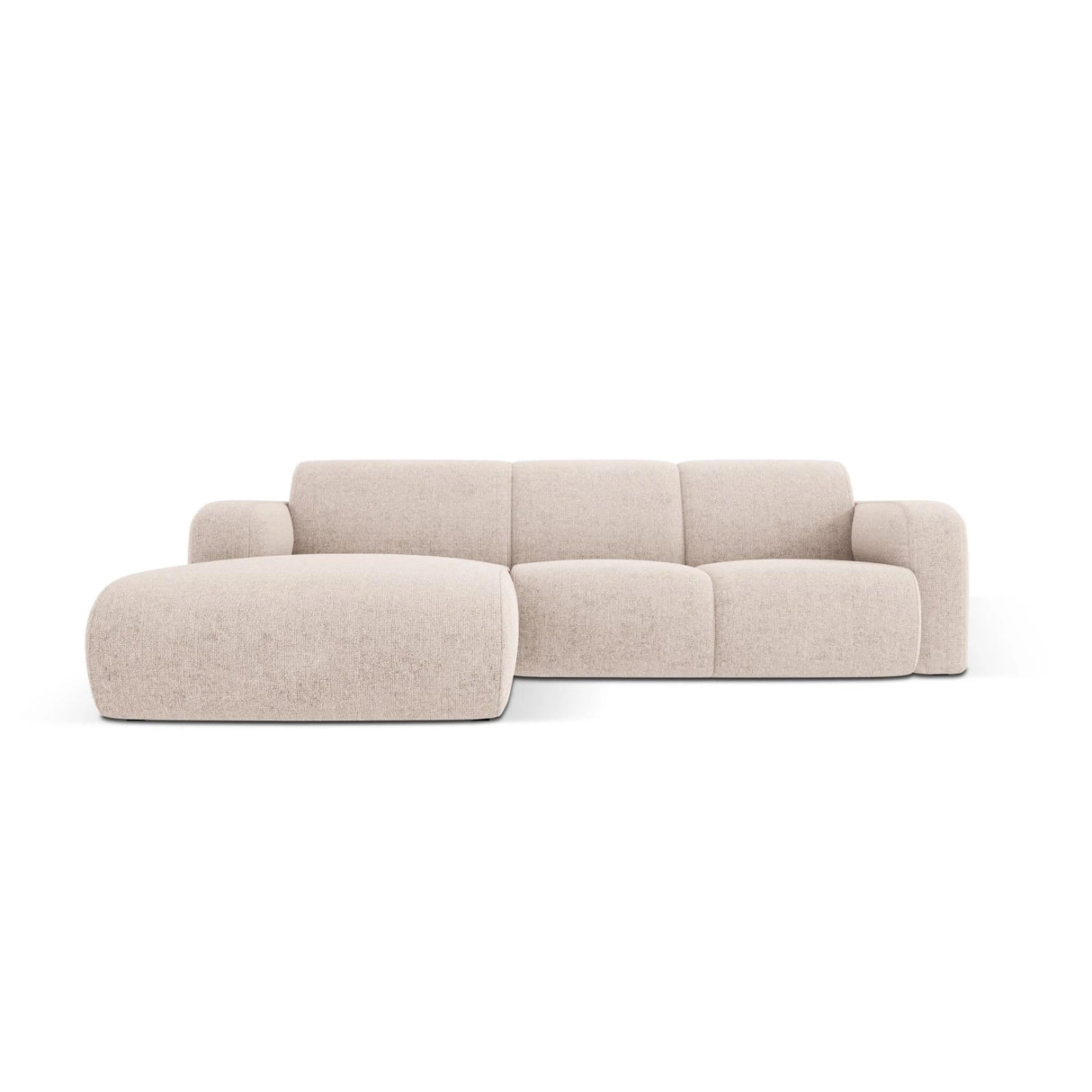 Molino 4-Sitzer Ecksofa Links, mit Bezug aus Chenille (Haga30) in Beige, 250x170 cm – Bild 1