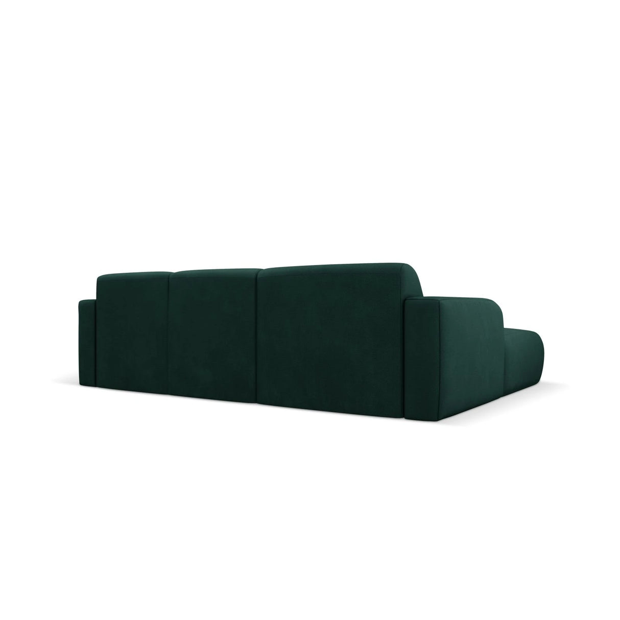 Molino 4-Sitzer Ecksofa Links, mit Bezug aus Chenille (Reb16) in Flaschengrün, 250x170 cm – Bild 4