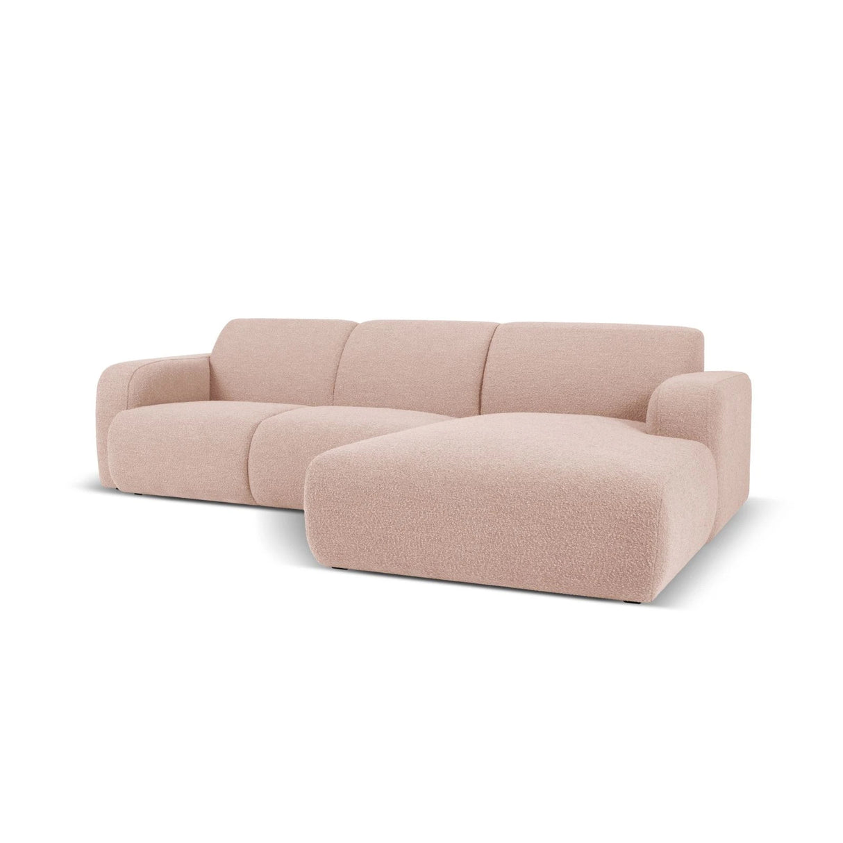 Molino 4-Sitzer Ecksofa Rechts, mit Bezug aus Boucle (Bal2072) in Powder Pink, 250x170 cm – Bild 3