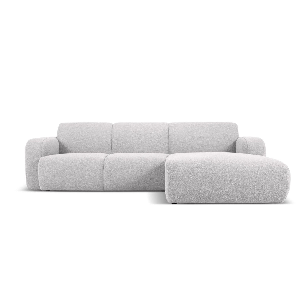 Molino 4-Sitzer Ecksofa Rechts, mit Bezug aus Boucle (Bal2085) in Hellgrau, 250x170 cm – Bild 1