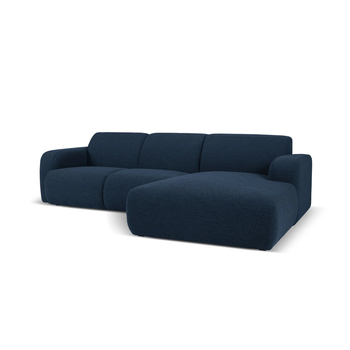 Molino 4-Sitzer Ecksofa Rechts, mit Bezug aus Boucle (Bal2088) in Dunkelblau, 250x170 cm – Bild 3