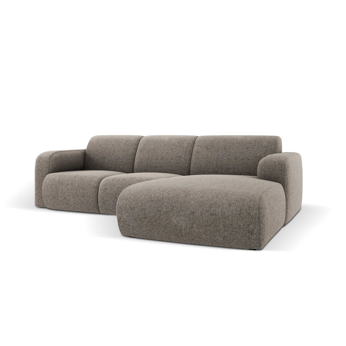 Molino 4-Sitzer Ecksofa Rechts, mit Bezug aus Chenille (Haga16) in Grau, 250x170 cm – Bild 4