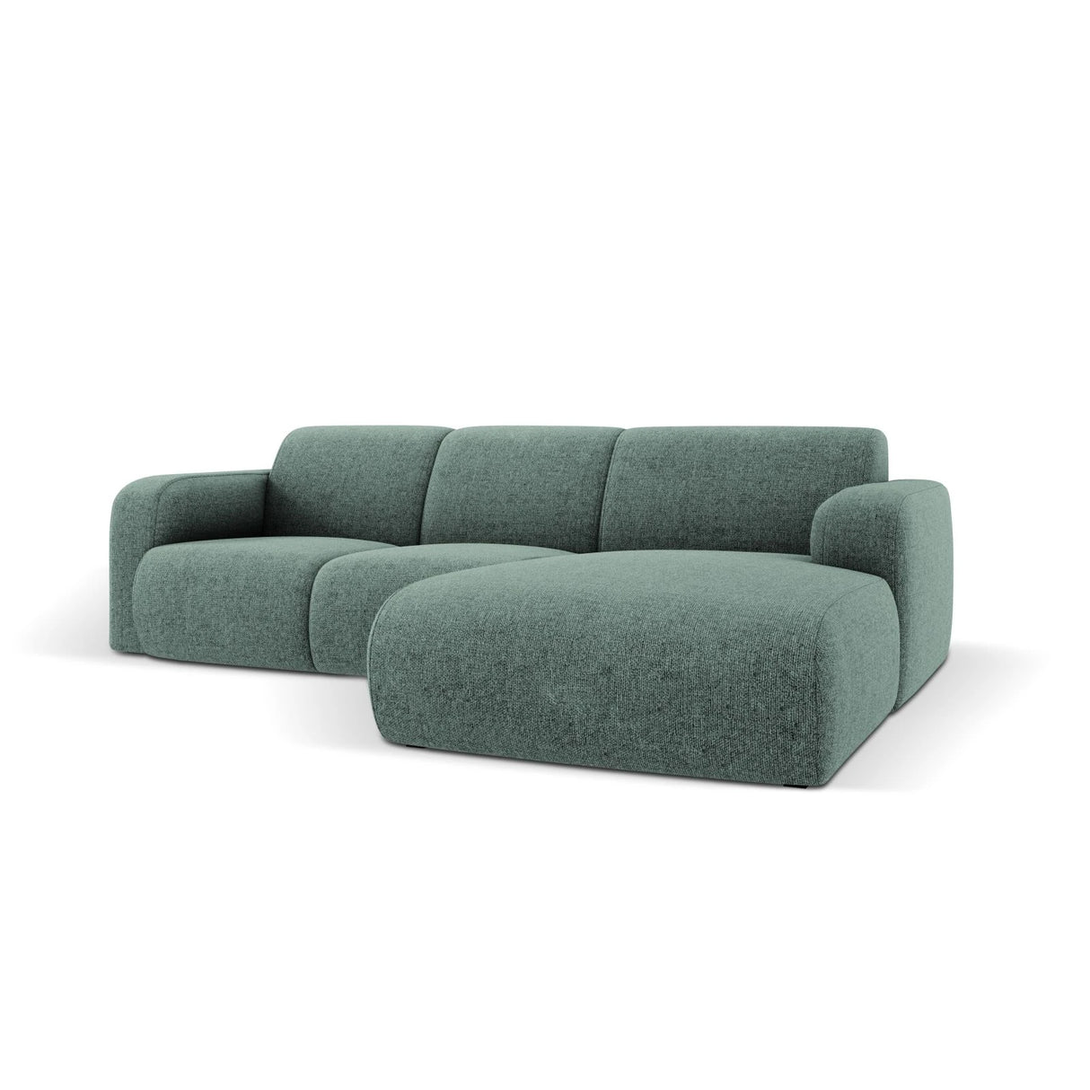 Molino 4-Sitzer Ecksofa Rechts, mit Bezug aus Chenille (Haga78) in Petrol, 250x170 cm – Bild 4
