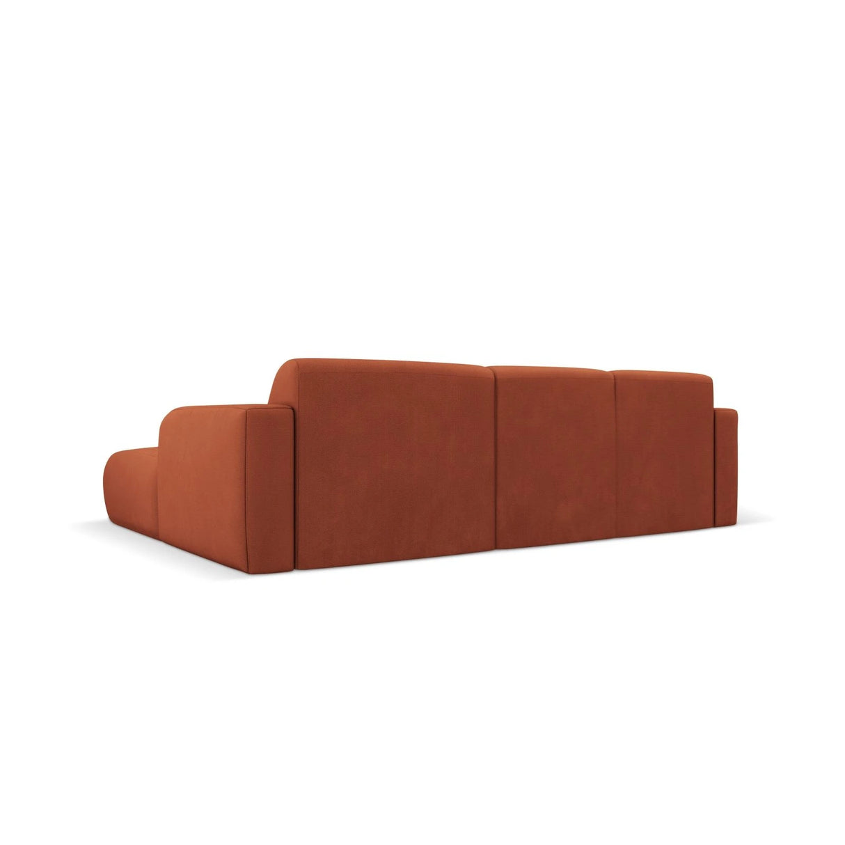 Molino 4-Sitzer Ecksofa Rechts, mit Bezug aus Chenille (Reb20) in Orange, 250x170 cm – Bild 4