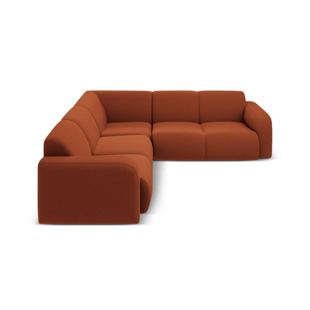 Molino 5-Sitzer Ecksofa symmetrisch, mit Bezug aus Boucle (Bal2078) in Braun, 252x252 cm – Bild 3