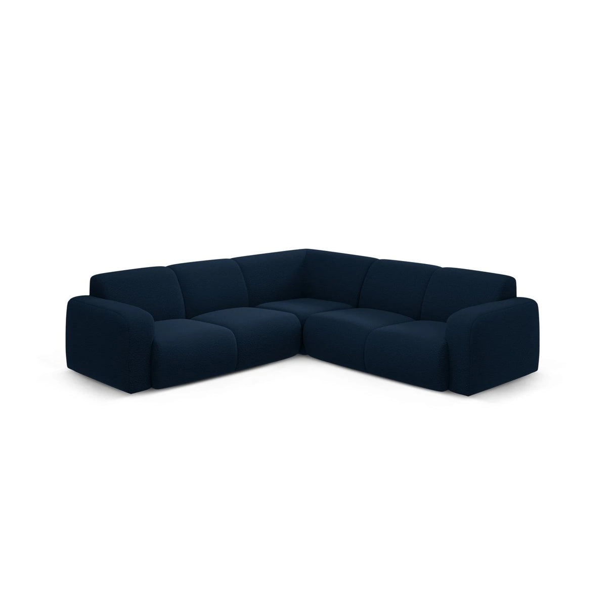Molino 5-Sitzer Ecksofa symmetrisch, mit Bezug aus Boucle (Bal2088) in Dunkelblau, 252x252 cm – Bild 1