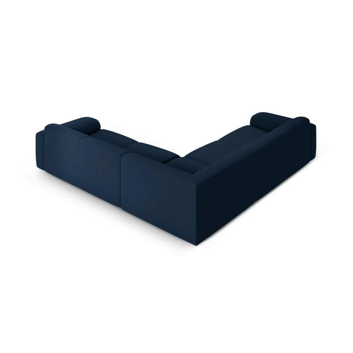 Molino 5-Sitzer Ecksofa symmetrisch, mit Bezug aus Boucle (Bal2088) in Dunkelblau, 252x252 cm – Bild 4