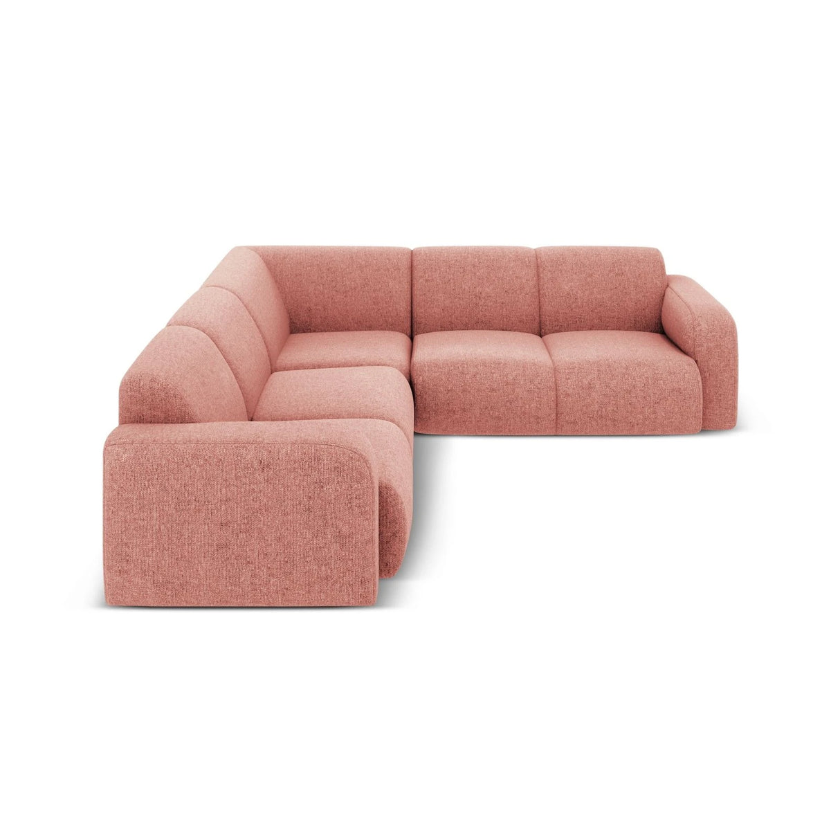 Molino 5-Sitzer Ecksofa symmetrisch, mit Bezug aus Chenille (Hag52) in Rosa, 252x252 cm – Bild 3